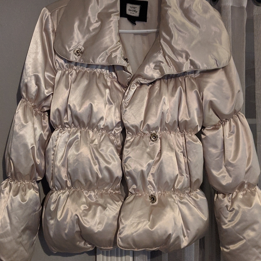 Vintage silky puffer jacket
